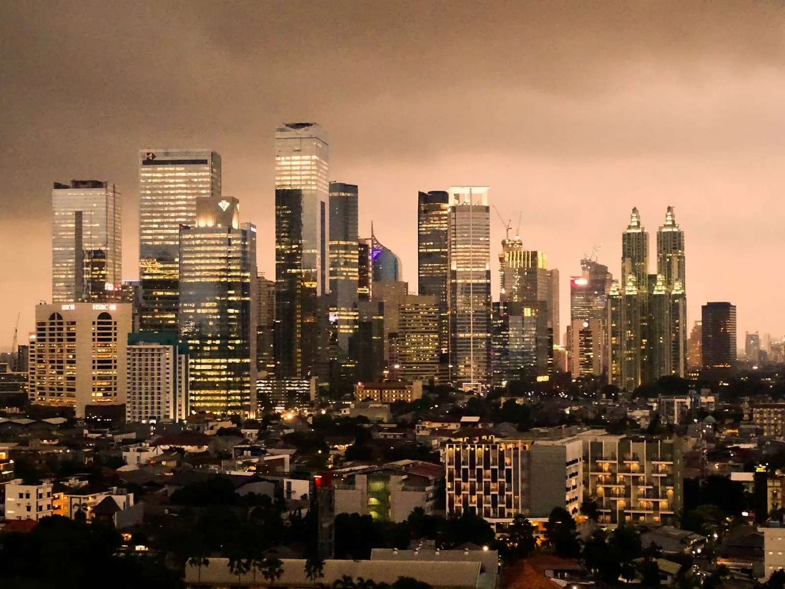 South Jakarta skyline at dusk